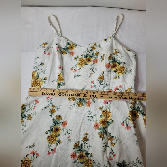 Old Navy Linen Blend Sundress Floral Dress sz L 581961-00 - Picture 6 of 9